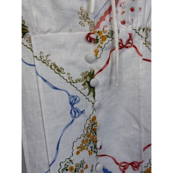 Reformation Linen Pierce Dress Size 8 Floral Midi - Picture 7 of 16